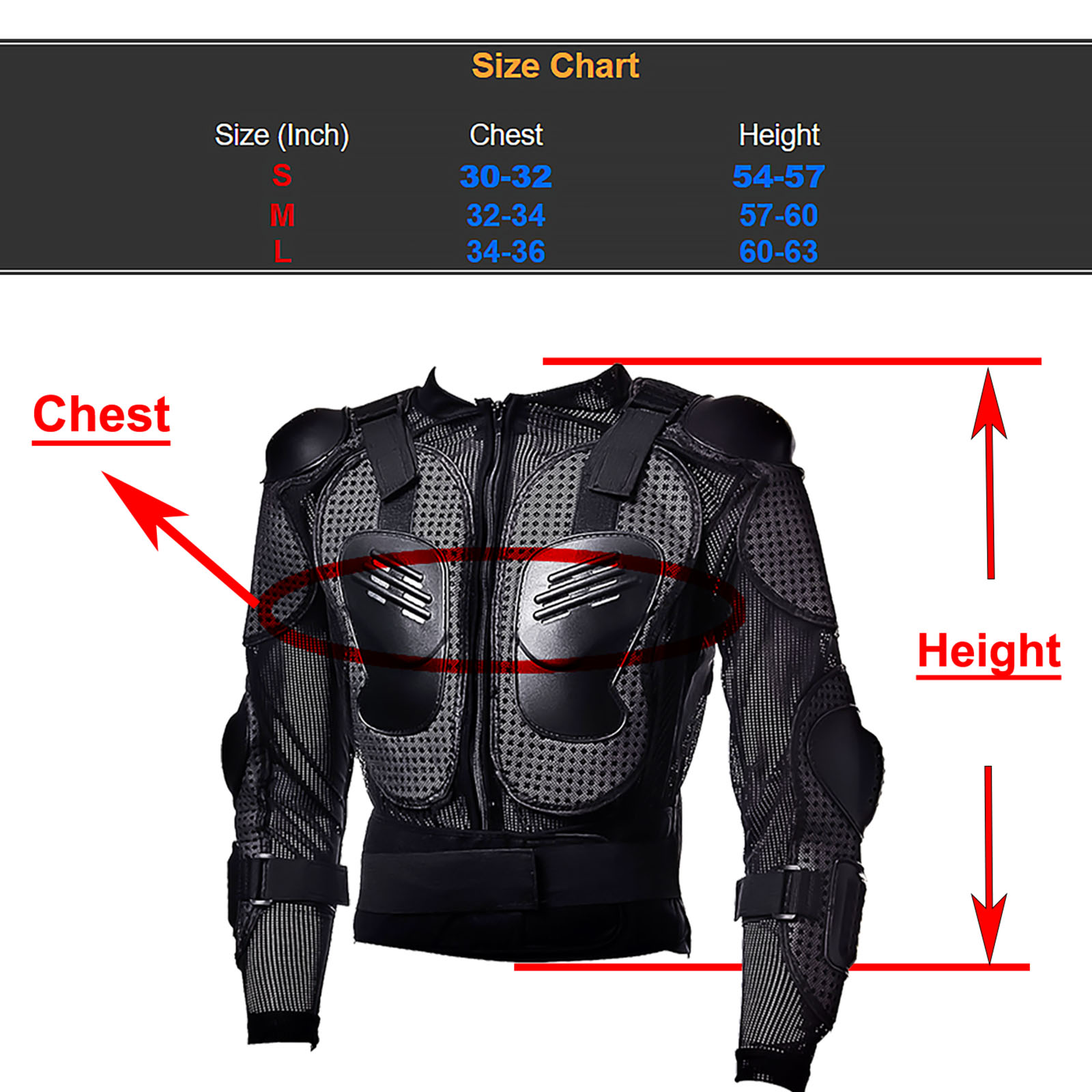 MOTORCYCLE MOTOCROSS BIKE GUARD PROTECTOR YOUTH KIDS BODY ARMOR BLACK