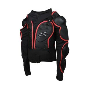 [Breathable Body Armor] Adjustable & Breathable Plus Size Motorcycle Body Armor - XL/2XL/3XL, Durable PP Material with Reflective Safety Strips, Hand-Washable, Secure Zip Closure for Riders, Motorcycle Accessories