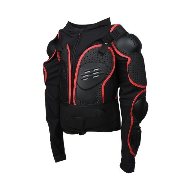 [Breathable Body Armor] Adjustable & Breathable Plus Size Motorcycle Body Armor - XL/2XL/3XL, Durable PP Material with Reflective Safety Strips, Hand-Washable, Secure Zip Closure for Riders, Motorcycle Accessories