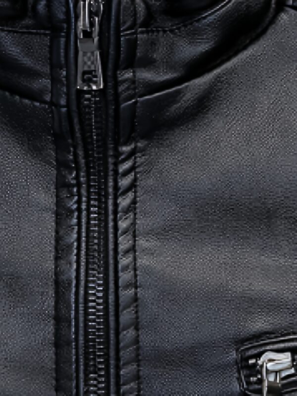 [Windproof Sports Jacket] Windproof Men's Casual Sports Jacket - Stand Collar, Motorcycle Style Outerwear, Polyester Fiber Jacket - Image 7