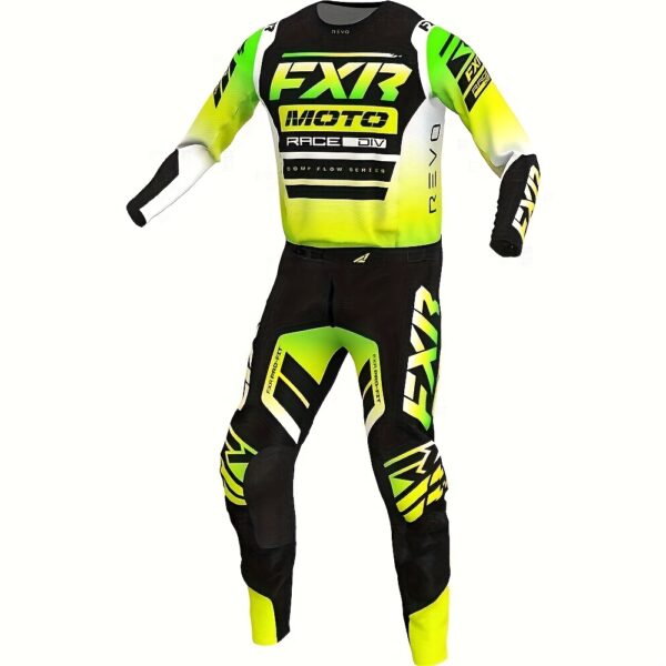 2024 Black and Green Mountain Bike Motorcycle Sports Racing Suit Racing Riding Clothing Long Sleeve Long Pants Combination Adult Model - Image 4