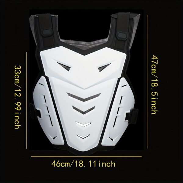 Off Road Motorcycle Armor Motorcycle Rider Chest Back Support Equipment Racing Armor Vest White Orange Colors - Image 6