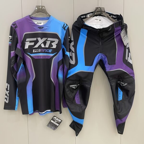 FXR Purple Motorcycle Riding Suit, Outdoor Sports Riding Set, Mountain Bike Rock Climbing Motorcycle Riding Suit, Suitable for Men and Women, Made of Polyester, Regular Fit, with Polyester 91. and Spandex 9. - Image 6