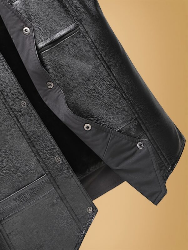 Men's Vest - Warm Fleece-Lined Winter Jacket with Zipper Pockets, Casual Sleeveless Outerwear for Fall/Winter - Image 8