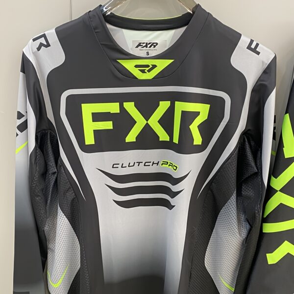 FXR Clutch Pro Black & Grey Motorcycle Racing Suit - Breathable, Loose Fit, Hi-Vis Outdoor Gear with Green Accents, Polyester & Spandex Blend, Outdoor Sports Gear|Modern Motorcycle Gear|Stretchy Material - Image 4