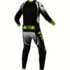 FXR Clutch Pro Black & Grey Motorcycle Racing Suit - Breathable, Loose Fit, Hi-Vis Outdoor Gear with Green Accents, Polyester & Spandex Blend, Outdoor Sports Gear|Modern Motorcycle Gear|Stretchy Material - Image 5