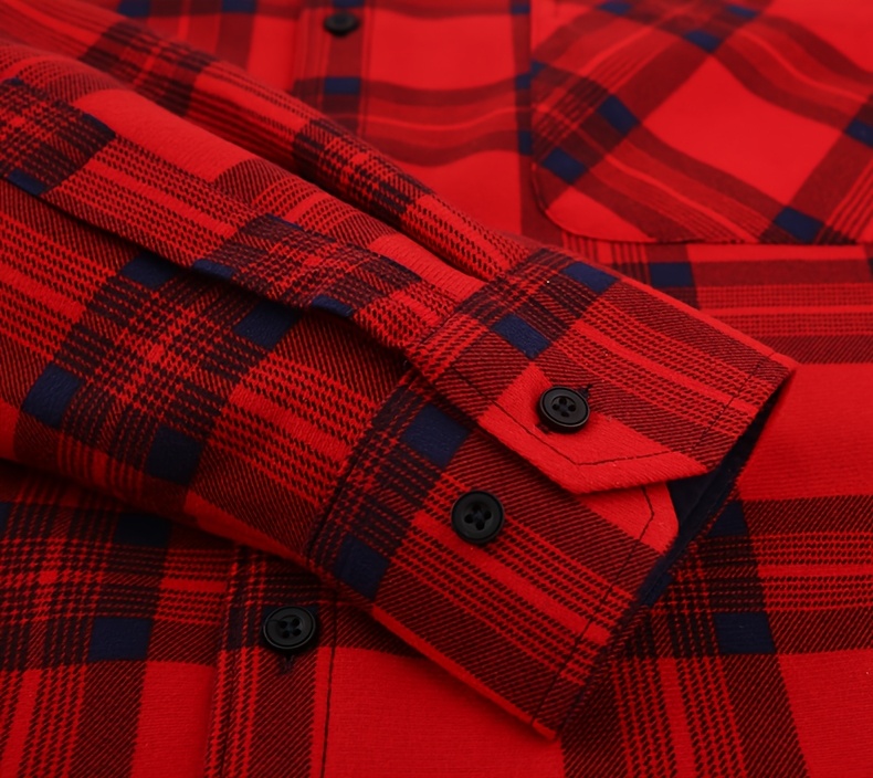 2025 New Arrival - Men'S Plaid Flannel Shirt with Fleece Lining, Casual Long-Sleeve Winter Shirt, Button-Up with Pockets, Perfect for Outdoor Activities and Holiday Gifts, Holiday Gift Shirt | Plaid Pattern Shirt | Polyester Lining, Winter Clothing, Thick