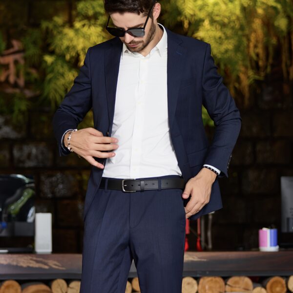 Men's Full Grain Leather Casual Every Day Jeans Belts, Handmade Men Leather Belt with Gift Box - Image 11