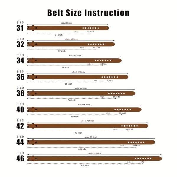 2pcs-NPET Men'S Full Grain Leather Belt Vintage Distressed Style With Snap-On Strap 1 1/2" Wide Without Buckle, Without Buckle - Image 5