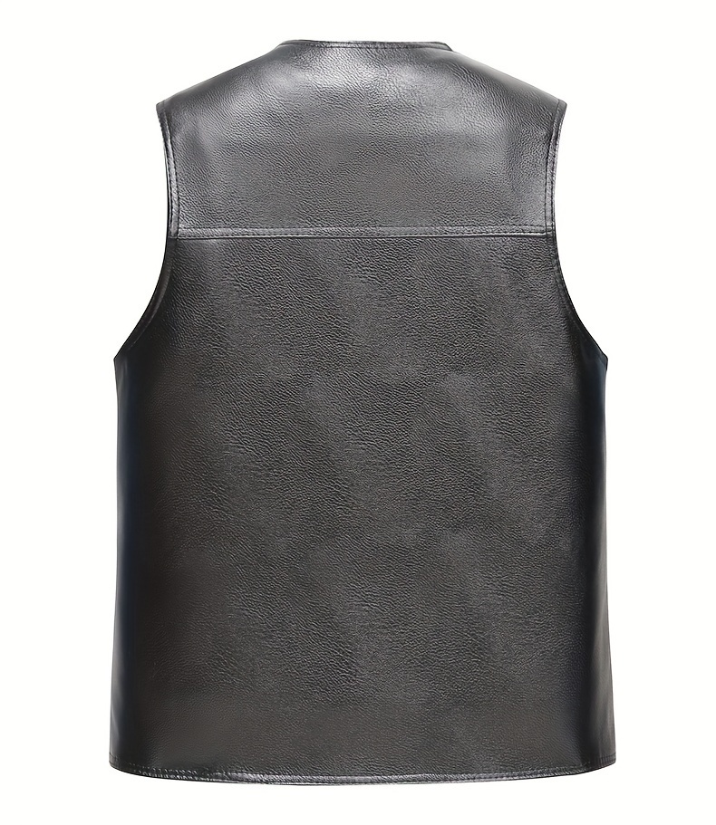 [Everyday Comfort] Men's Vest - Warm Fleece-Lined Winter Jacket with Zipper Pockets, Casual Sleeveless Outerwear for Fall/Winter