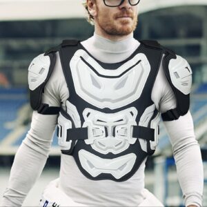 Men'S Women'S Motorcycle Cycling Protective Vest, PE, Adjustable Waist Belt, Shockproof Foam Padding, Breathable Design, Flexible Card Slot, No Pocket, with Wipe with Damp Cloth Care Instructions for Off-Road Motorbike Riding Safety