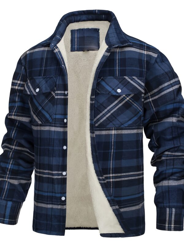 [Warm Plush Fashion Coat] Thickened Warm Plush Coat - Men's Casual Fashion Jacket for Cold Weather Outings - Image 3