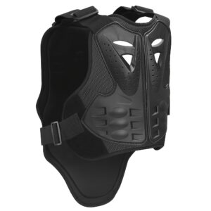 [1pc Durable Riding Body Armor] 1pc Men'S Durable Riding Body Armor - Woven Crew Neck Sleeveless Racing Jacket with Hook-and-Loop Closure - Uncharged Protective Gear for Road Riding - Ideal for Christmas & Birthday Gifts