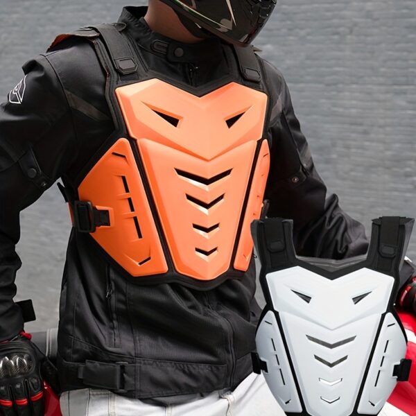 Off Road Motorcycle Armor Motorcycle Rider Chest Back Support Equipment Racing Armor Vest White Orange Colors