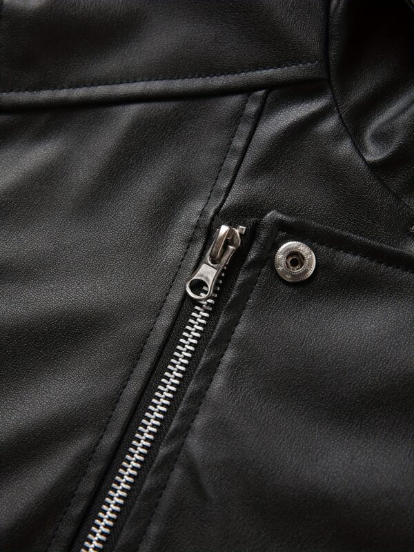Spring summer motorcycle sleeveless leather vest coat men's fashion casual vest wearing pu hooded vest men - Image 8