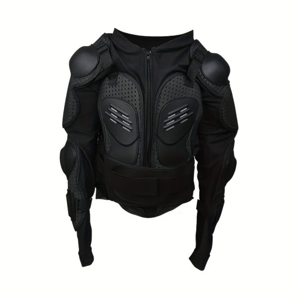 [Breathable Body Armor] Adjustable & Breathable Plus Size Motorcycle Body Armor - XL/2XL/3XL, Durable PP Material with Reflective Safety Strips, Hand-Washable, Secure Zip Closure for Riders, Motorcycle Accessories - Image 6