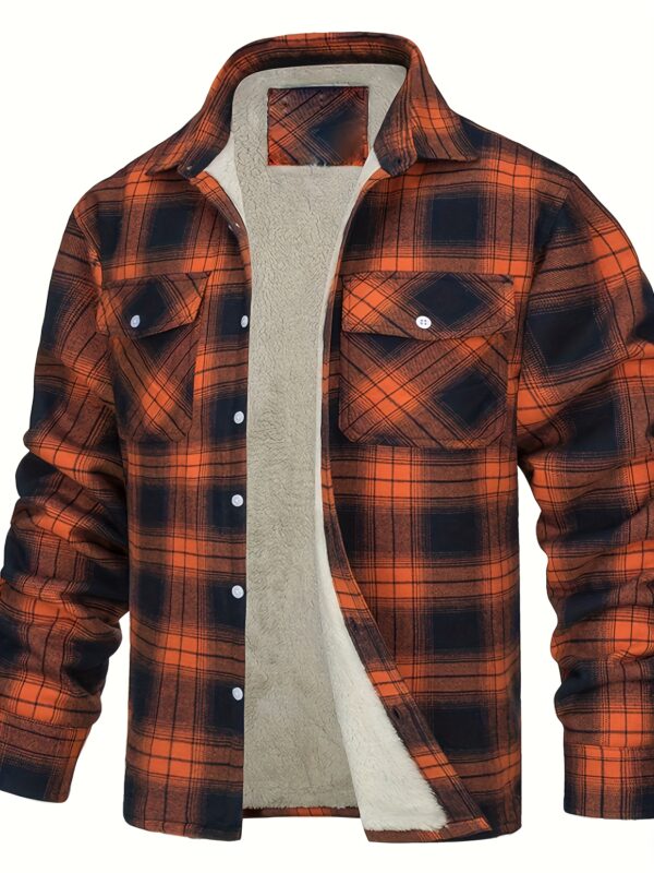 [Warm Plush Fashion Coat] Thickened Warm Plush Coat - Men's Casual Fashion Jacket for Cold Weather Outings - Image 2