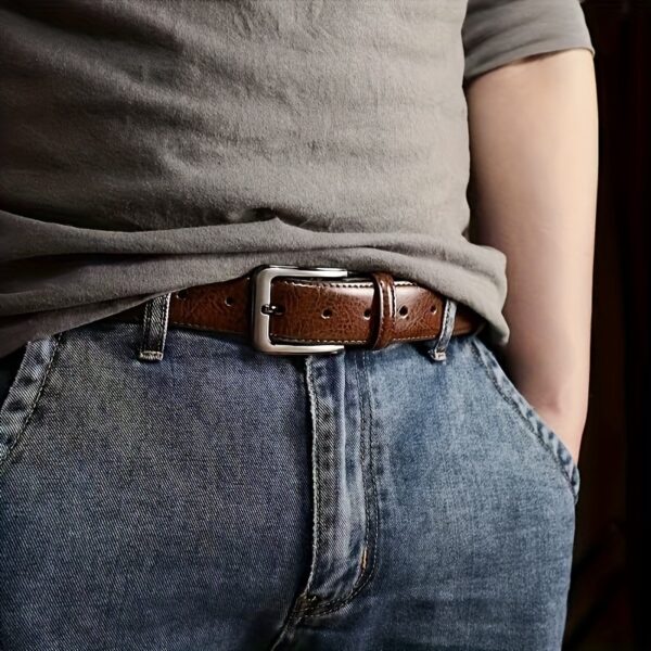 1/2pcs Set Men'S Pin Buckle Casual Belt, Daily Commuting, Business Party, Festival Birthday Gift - Image 2
