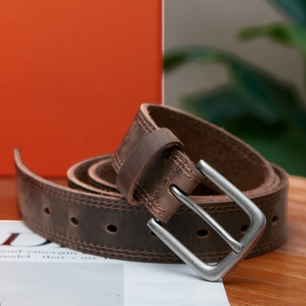 Full Grain Leather Men's Belt, Classic and Fashion Designs for Work, Business, and Casual - Image 2