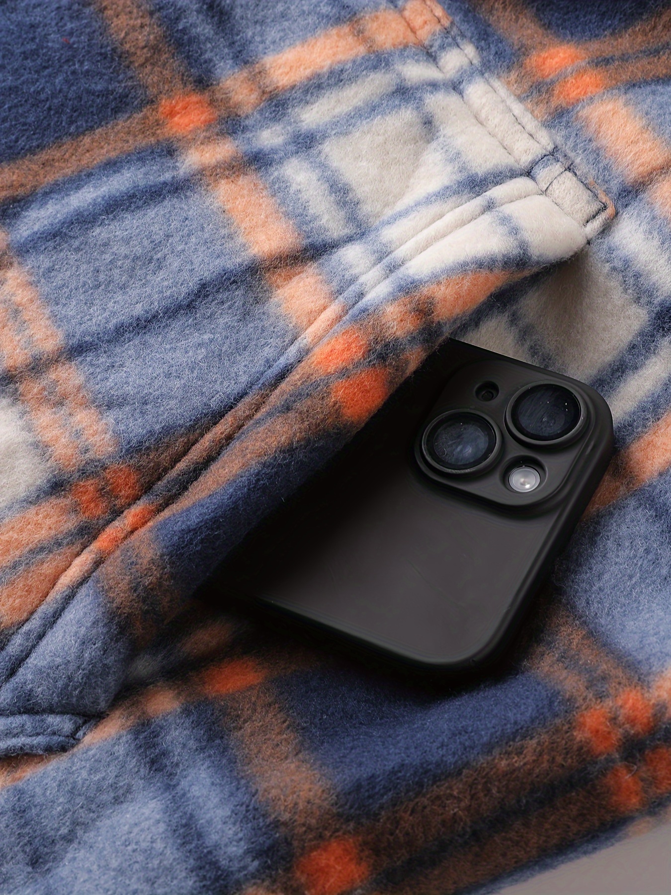 [Cozy Fleece Jacket] Cozy & Warm Men's Heavyweight Fleece Hooded Jacket - Full Zip Plaid Flannel Shirt with Sherpa Lining, Pockets, and Adjustable Drawstrings for Fall/Winter