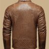 Windproof Shield] Men's Retro PU Leather Motorcycle Jacket - Windproof, Warm Fleece Lined, Adjustable Cuffs, Multiple Zippers & Pockets, Stand Collar, Black, Vintage Style for Fall/Winter Riding & Casual Wear, Motorcycle Protective Gear - Image 6