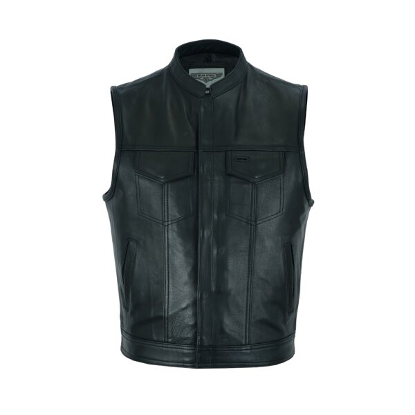 Spring Ride Mens Motorcycle Vest SOA Club Vest Black Biker Vest For Riding With Concealed Carry Pocket - Image 6