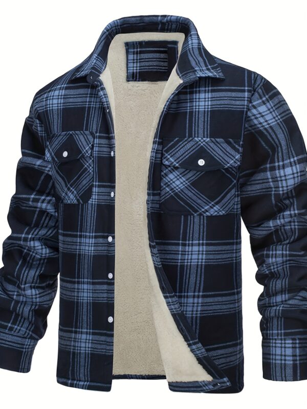 [Warm Plush Fashion Coat] Thickened Warm Plush Coat - Men's Casual Fashion Jacket for Cold Weather Outings - Image 4