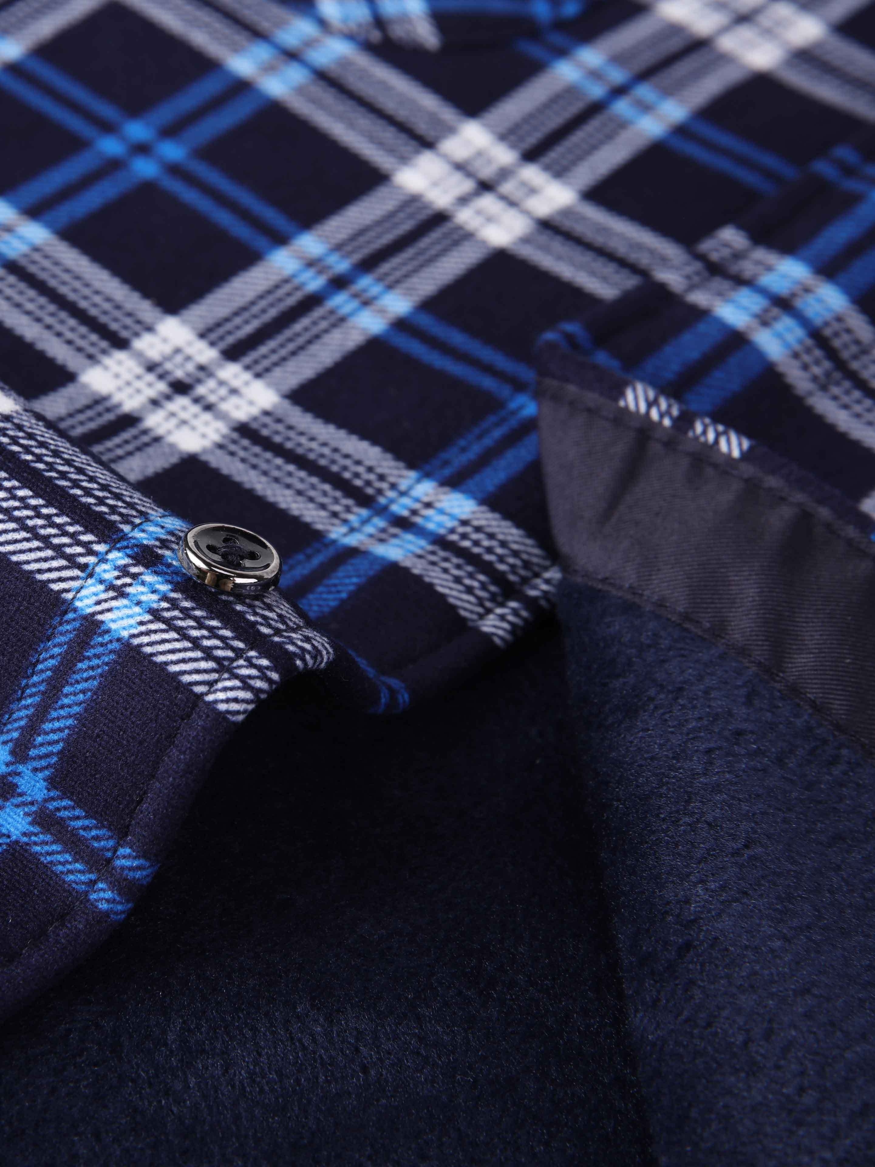 Men's Cozy Plaid Flannel Shirt - Thick, Warm Long Sleeve with Dual Pockets for Fall & Winter | Perfect Christmas Gift