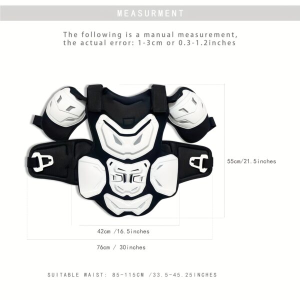 Men'S Women'S Motorcycle Cycling Protective Vest, PE, Adjustable Waist Belt, Shockproof Foam Padding, Breathable Design, Flexible Card Slot, No Pocket, with Wipe with Damp Cloth Care Instructions for Off-Road Motorbike Riding Safety - Image 4