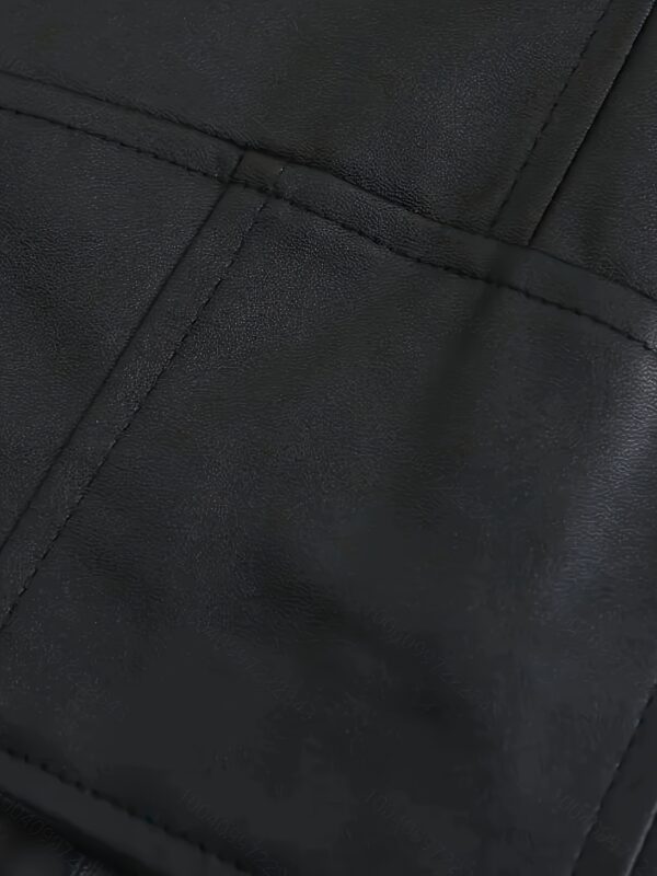 [Winter Motorcycle Jacket] Autumn/Winter Men's Large Full Zipper Standing Neck Motorcycle Bomb Jacket Business Bicycle Coat - Image 10