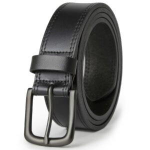 Men's Full Grain Leather Casual Every Day Jeans Belts, Handmade Men Leather Belt with Gift Box
