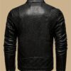 Windproof Shield] Men's Retro PU Leather Motorcycle Jacket - Windproof, Warm Fleece Lined, Adjustable Cuffs, Multiple Zippers & Pockets, Stand Collar, Black, Vintage Style for Fall/Winter Riding & Casual Wear, Motorcycle Protective Gear - Image 7