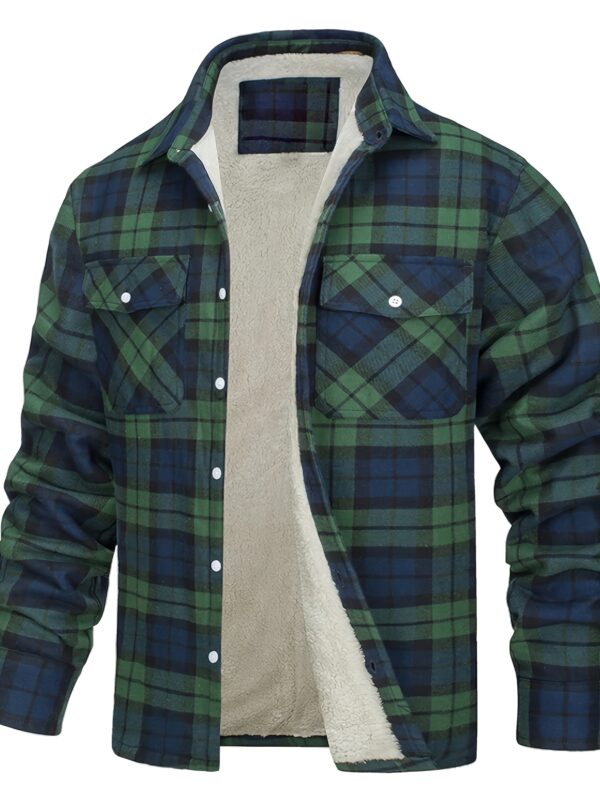 [Warm Plush Fashion Coat] Thickened Warm Plush Coat - Men's Casual Fashion Jacket for Cold Weather Outings - Image 7