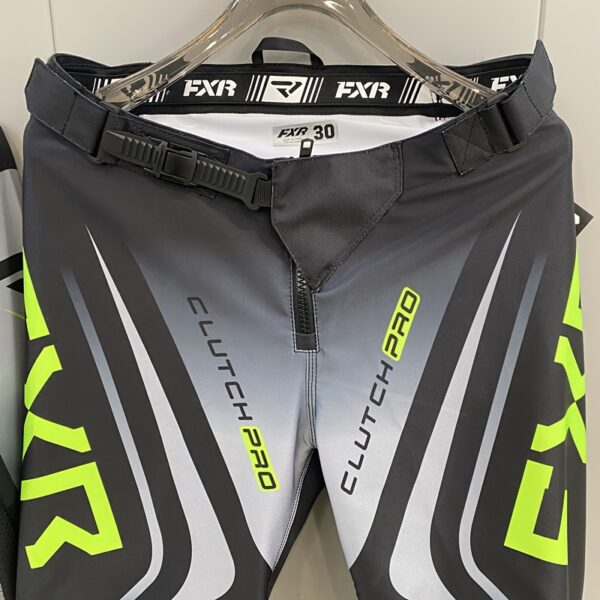 FXR Clutch Pro Black & Grey Motorcycle Racing Suit - Breathable, Loose Fit, Hi-Vis Outdoor Gear with Green Accents, Polyester & Spandex Blend, Outdoor Sports Gear|Modern Motorcycle Gear|Stretchy Material - Image 8