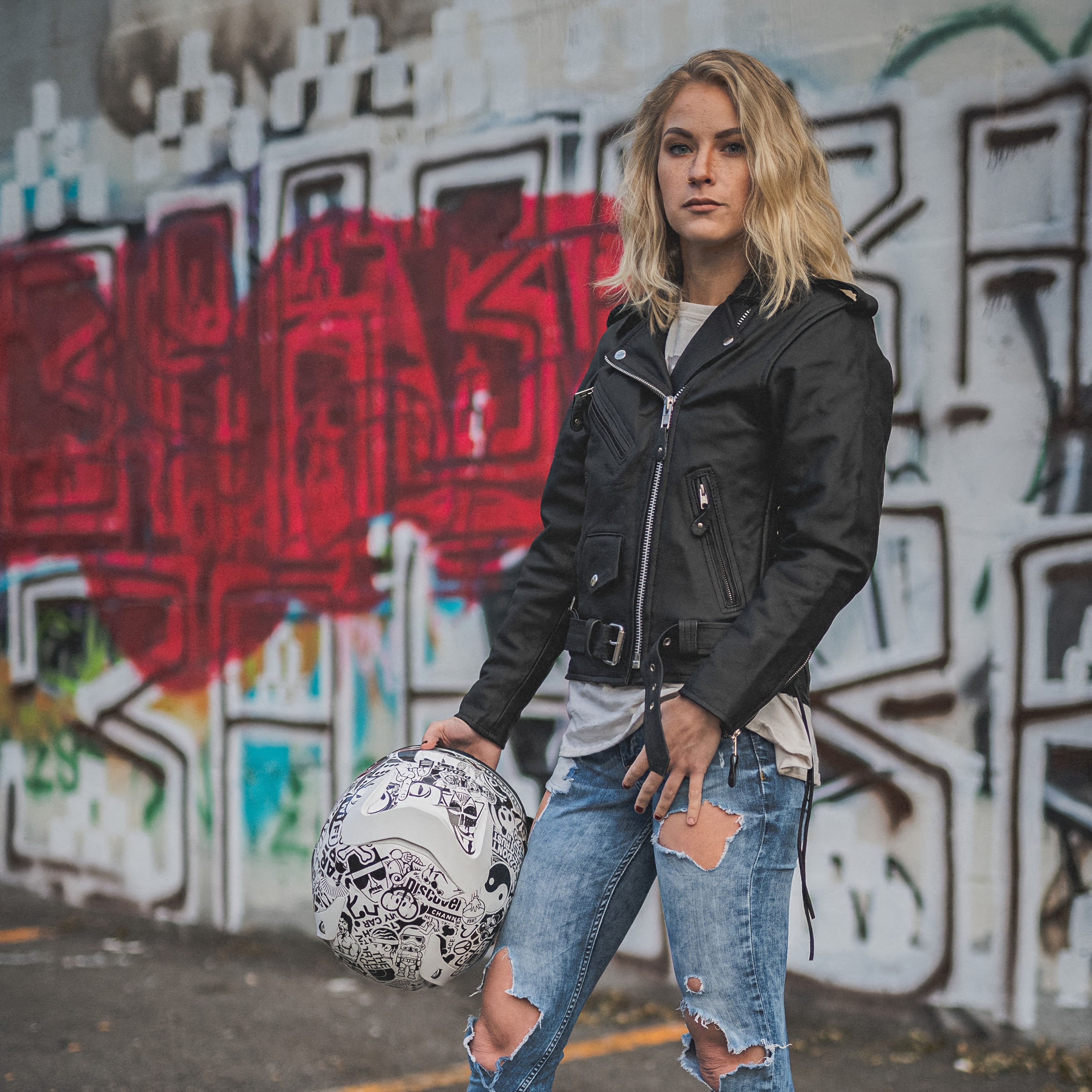 [Heavy-duty Jacket] Heavy-duty Women's Classic Motorcycle Jacket | Black Biker Jacket with Zip-Out Lining, Side Lace