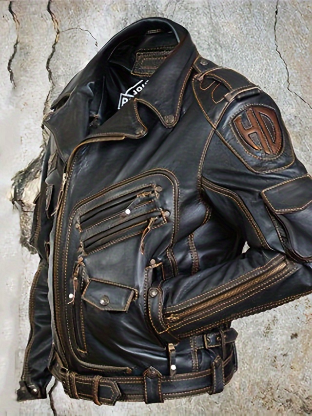 Men'S Jacket Biker Jacket Outdoor Street Thermal Warm Spring, Fall, Winter, Summer Solid Color Streetwear Sporty Turndown Regular Black Brown Jacket