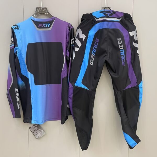 FXR Purple Motorcycle Riding Suit, Outdoor Sports Riding Set, Mountain Bike Rock Climbing Motorcycle Riding Suit, Suitable for Men and Women, Made of Polyester, Regular Fit, with Polyester 91. and Spandex 9. - Image 7