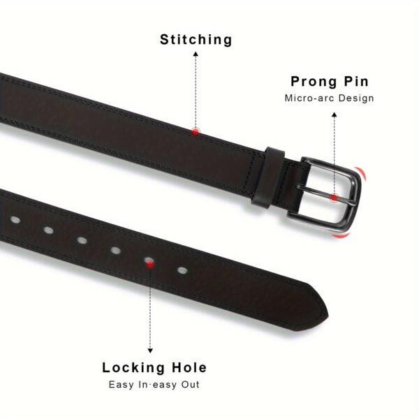 Full Grain Leather Men's Belt, Classic and Fashion Designs for Work, Business, and Casual - Image 5