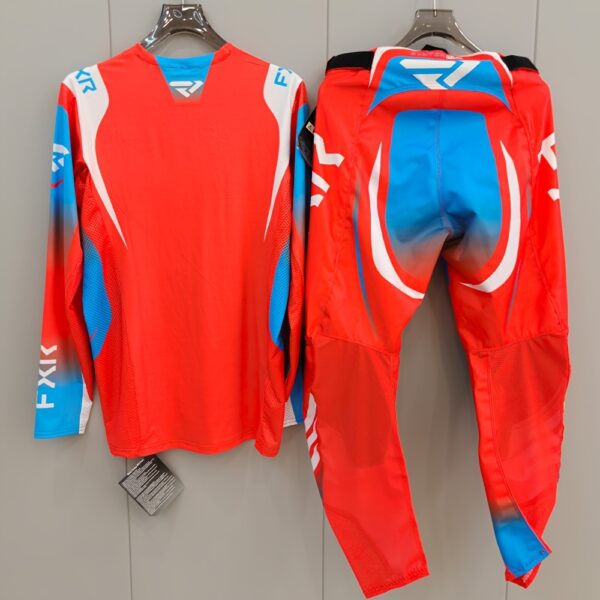 2025 Red And Blue Outdoor Off-Road Cycling Suit for Mountain Biking, Racing, And Motorcycle Riding for Both Men And Women., Motorcycle Riding Apparel | Sporty Design | Protective Padding, Motocross Gear - Image 4