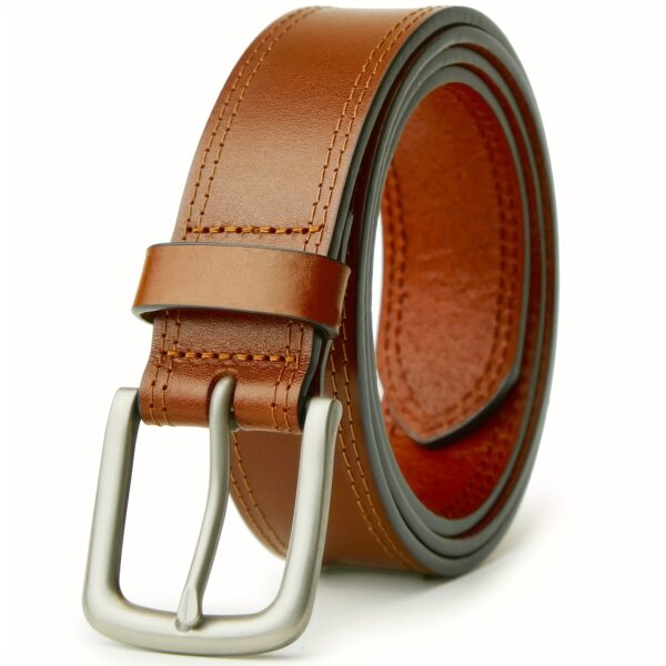 Full Grain Leather Men's Belt, Classic and Fashion Designs for Work, Business, and Casual - Image 8