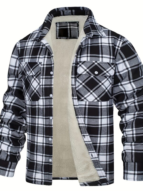 [Warm Plush Fashion Coat] Thickened Warm Plush Coat - Men's Casual Fashion Jacket for Cold Weather Outings