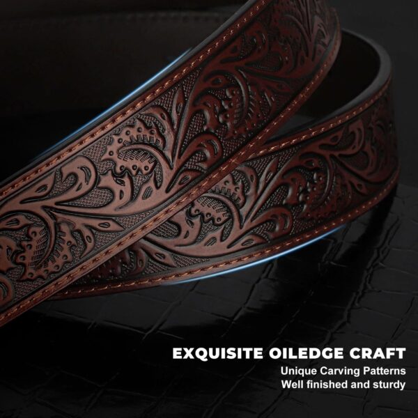 2-Pack Western Real Split Leather Belt Strap For Men & Women - Cowboy Cowgirl Belt Accessories - NO BUCKLE - For Everyday Wear & Special Occasions - Perfect Gift for Western Enthusiasts - Image 6