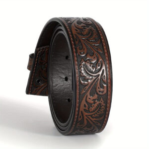 2-Pack Western Real Split Leather Belt Strap For Men & Women - Cowboy Cowgirl Belt Accessories - NO BUCKLE - For Everyday Wear & Special Occasions - Perfect Gift for Western Enthusiasts