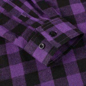 Mens Flannel Shirts Long Sleeve Button Shirt with Pocket Casual Shirts Work Shirts for Men