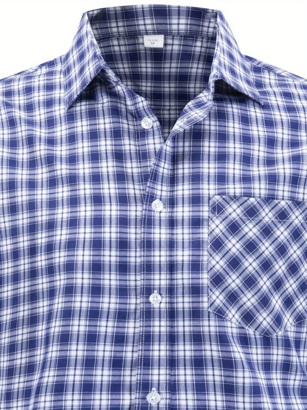 Men'S Plaid Long-Sleeve Shirt, Thickened for Autumn And Winter, Casual Workwear, Trendy Shirt. - Image 10